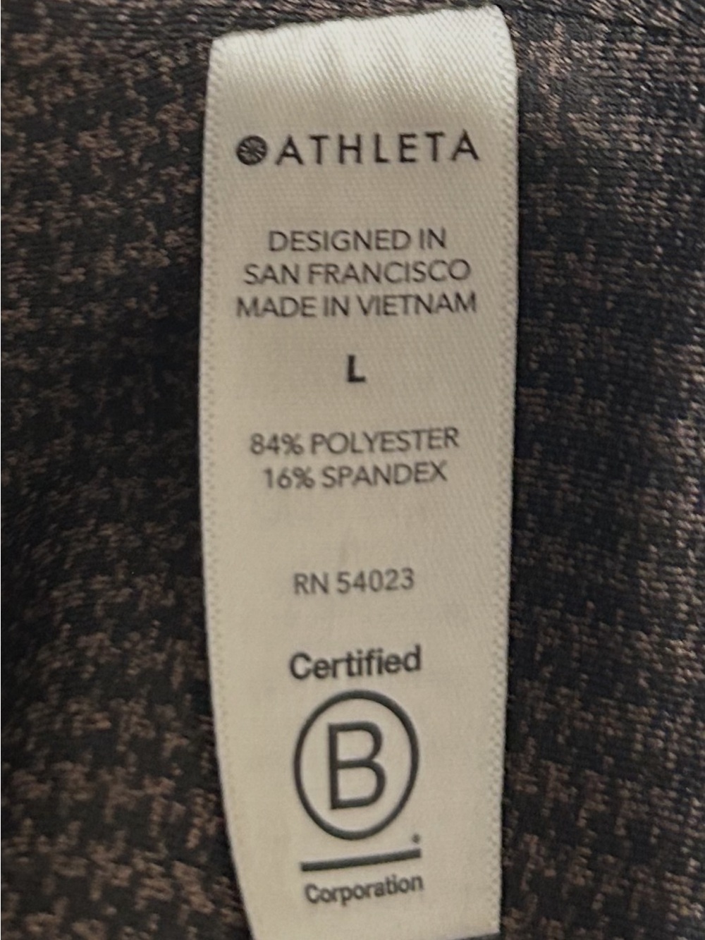 Athleta Women’s Delancey Houndstooth Tight High-Waist Ponte Brown EUC L - Picture 9 of 9